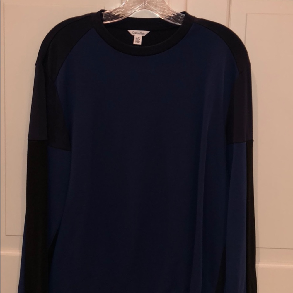 Dark Blue and Royal Blue long sleeve tee
